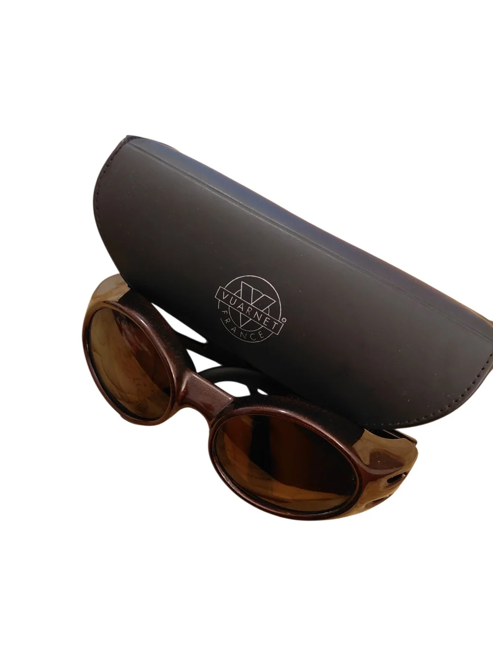 Vuarnet Men’s Brown Polarized Sunglasses with Case